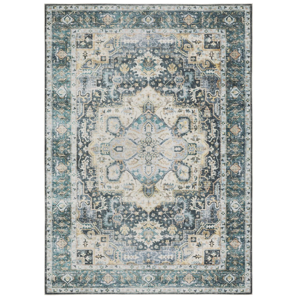 Oriental Weavers Charleston CHA01 Multicolor Rectangle Indoor Area Rug - Stain Resistant Vintage Style Rug with Medallion Design-