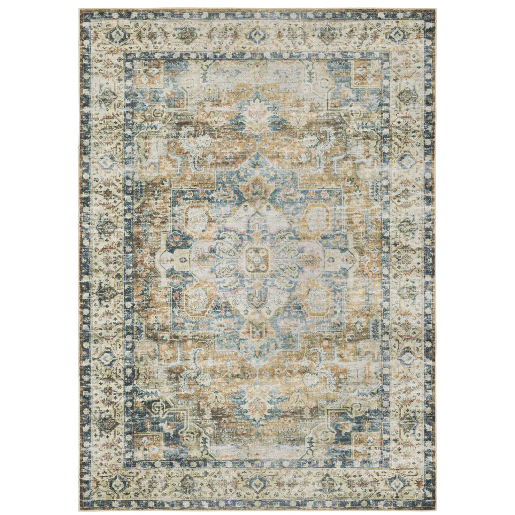 Oriental Weavers Charleston CHA02 Multicolor Rectangle Indoor Area Rug - Stain Resistant Vintage Style Rug with Medallion Design-