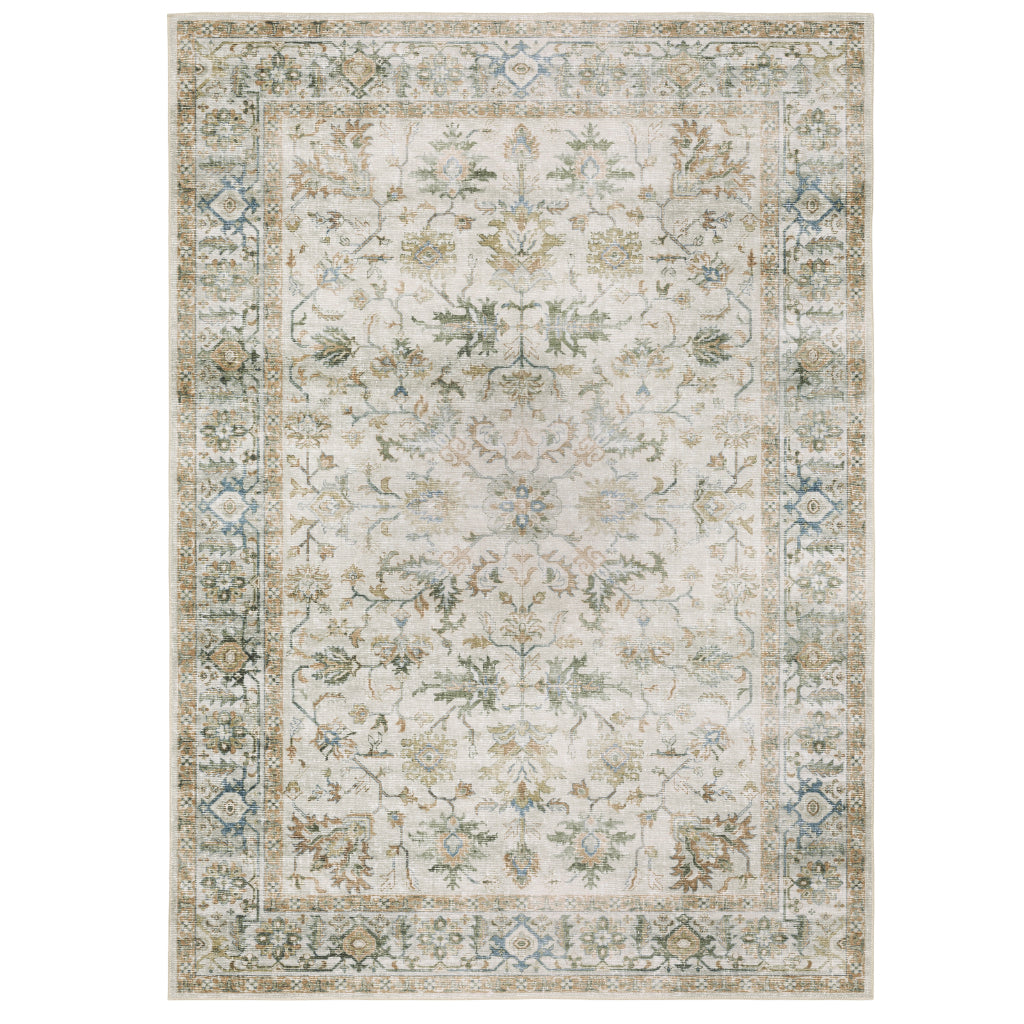Oriental Weavers Charleston CHA10 Multicolor Rectangle Indoor Area Rug - Stain Resistant Vintage Style Rug with Persian Design-