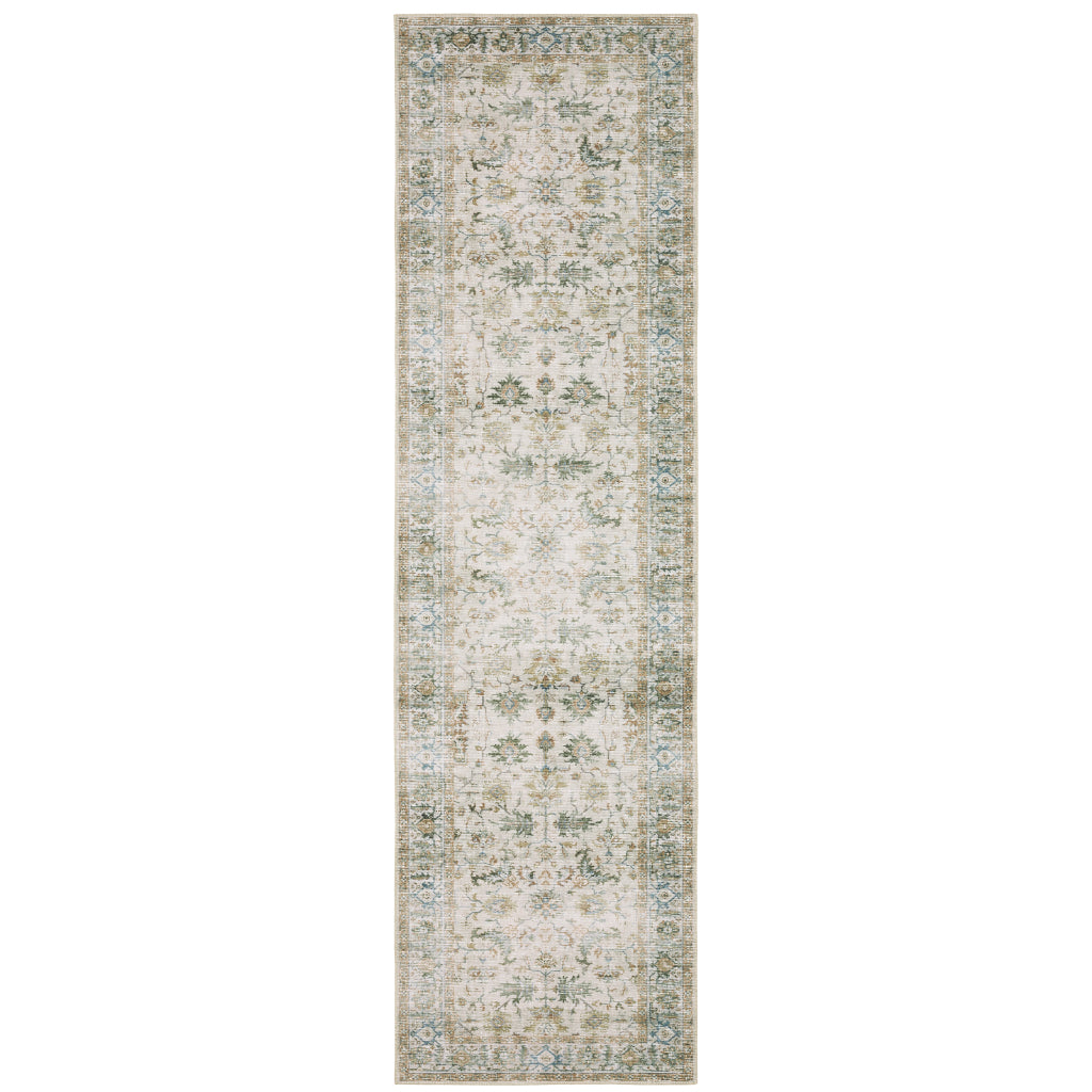 Oriental Weavers Charleston CHA10 Multicolor Rectangle Indoor Runner - Stain Resistant Vintage Style Rug with Persian Design-