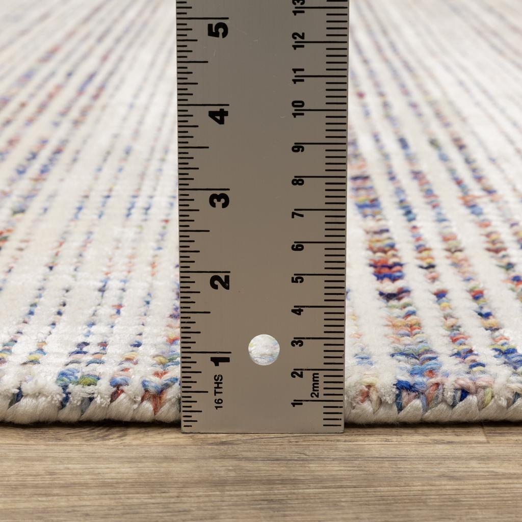 Oriental Weavers Circa CIR01 Ivory Rectangle Indoor Runner Geometric Pattern-