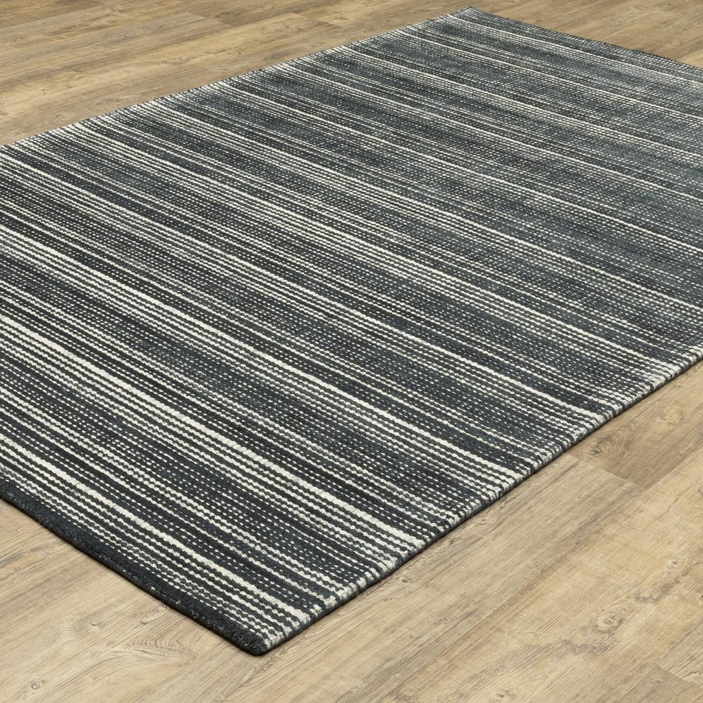Oriental Weavers Circa CIR02 Black Rectangle Indoor Area Rug Geometric Pattern-
