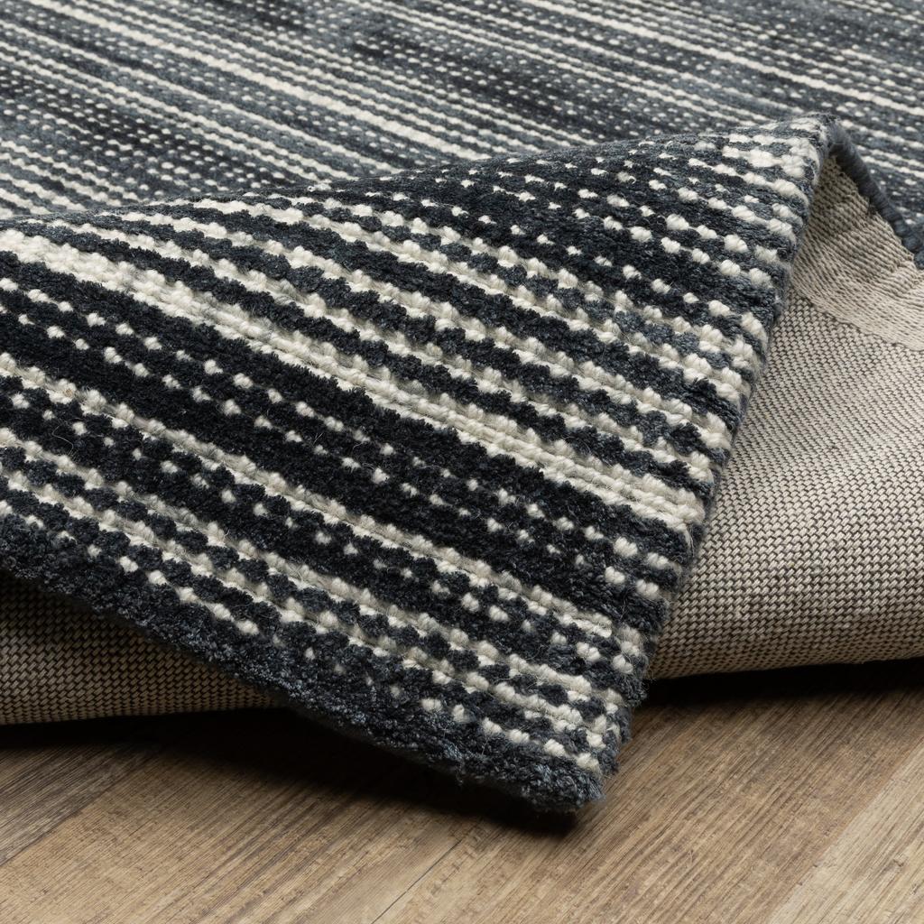 Oriental Weavers Circa CIR02 Black Rectangle Indoor Runner Geometric Pattern-