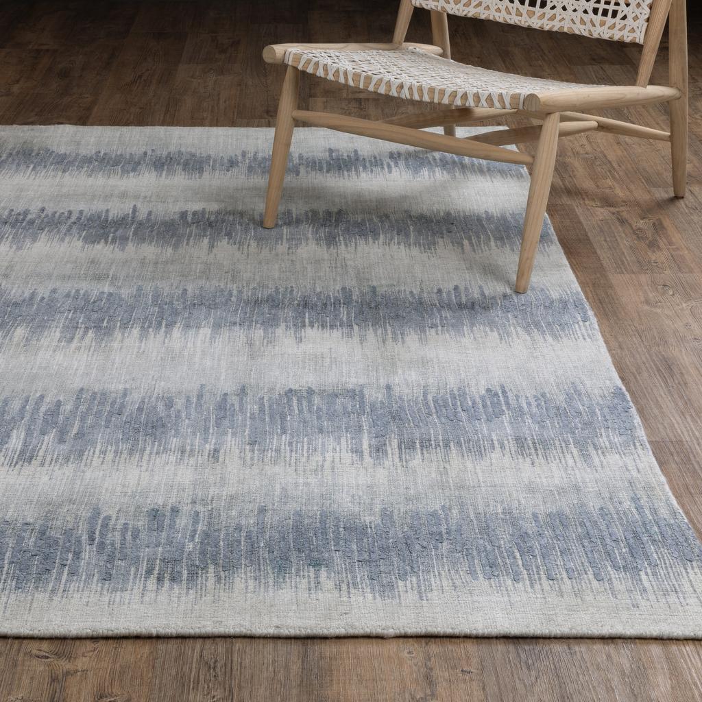 Oriental Weavers Clarke CLA06 Blue Rectangle Indoor Runner Stripe Pattern-
