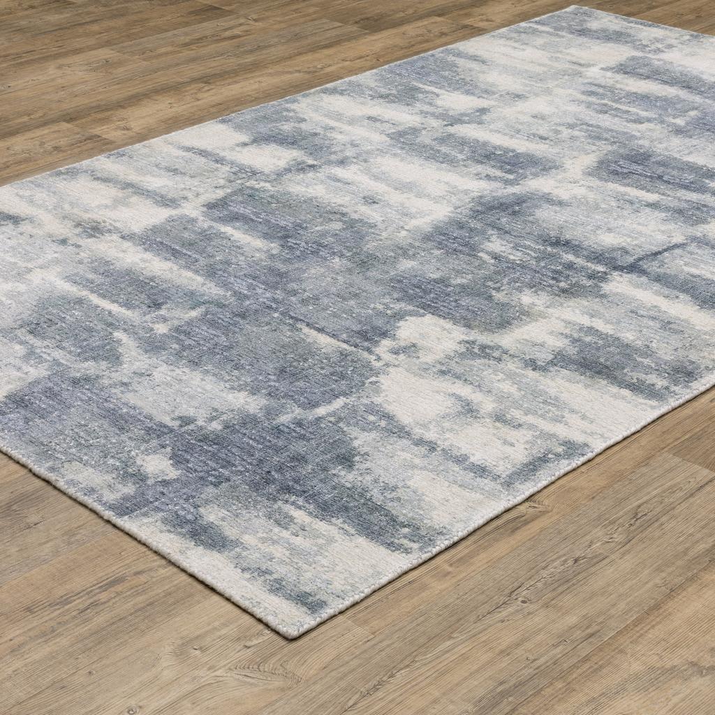 Oriental Weavers Clarke CLA07 Blue Rectangle Indoor Area Rug Abstract Pattern-