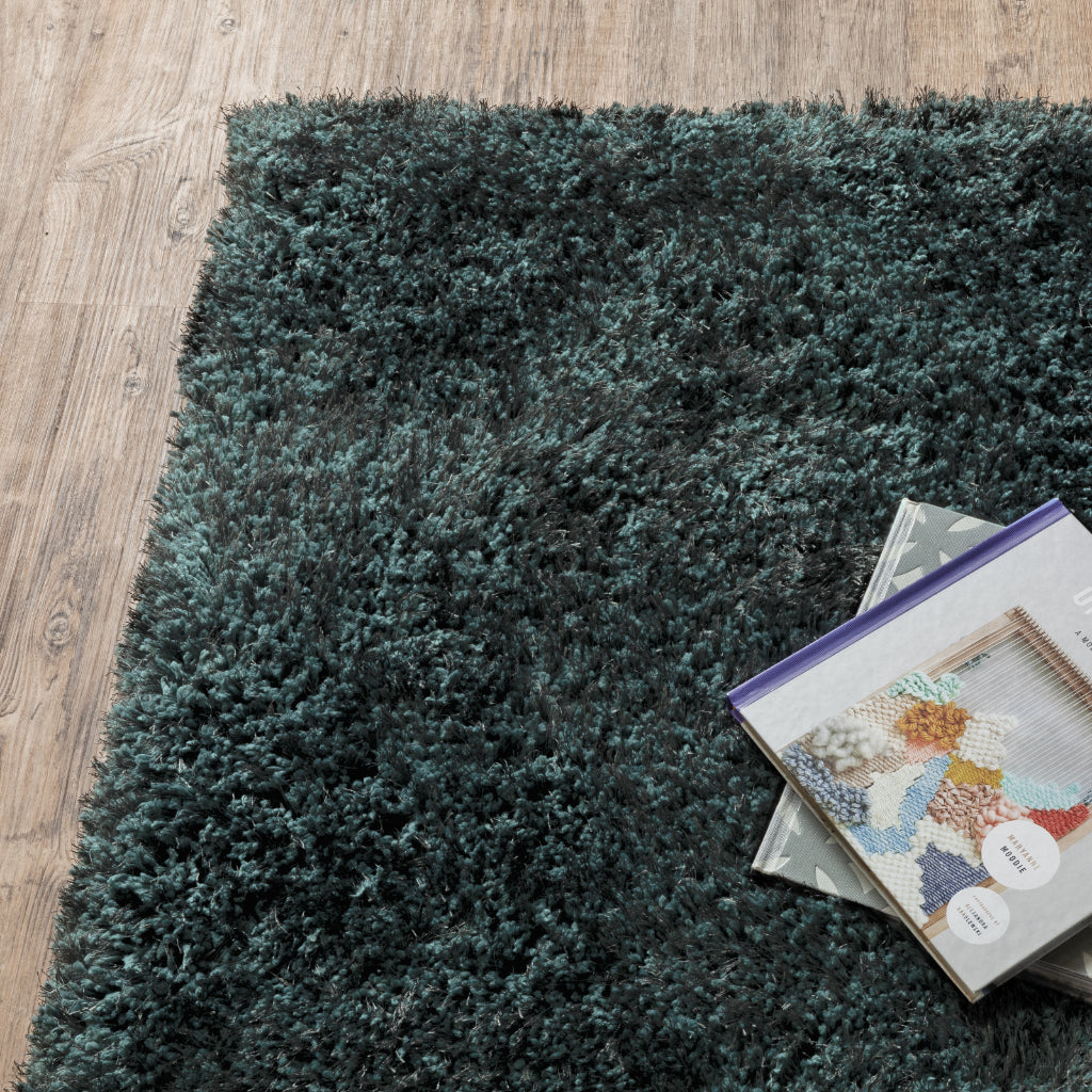 Oriental Weavers Cosmo 81102 Charcoal Rectangle Indoor Area Rug - Comfortable Stain Resistant Hand Tufted Shag Rug-