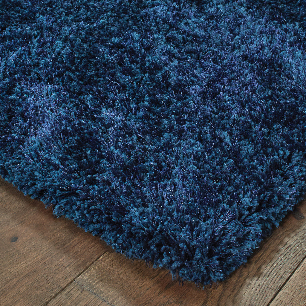 Oriental Weavers Cosmo 81106 Blue Rectangle Indoor Area Rug - Comfortable Stain Resistant Hand Tufted Shag Rug