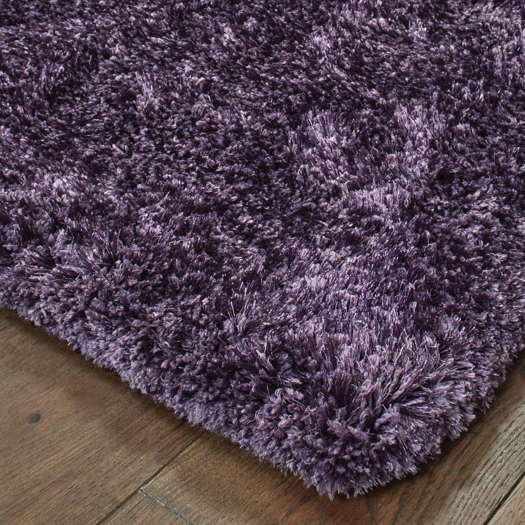 Oriental Weavers Cosmo 81108 Purple Rectangle Indoor Area Rug - Comfortable Stain Resistant Hand Tufted Shag Rug