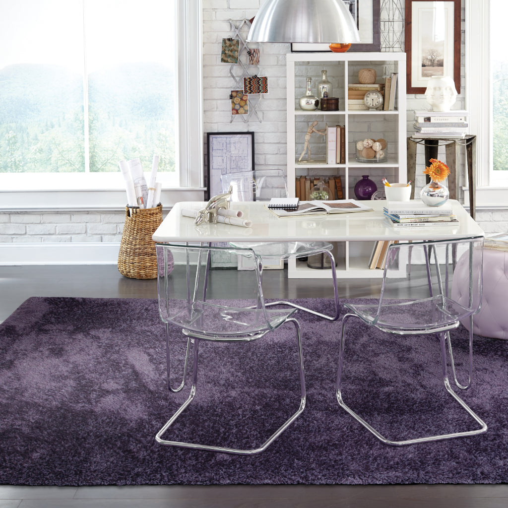 Oriental Weavers Cosmo 81108 Purple Rectangle Indoor Area Rug - Comfortable Stain Resistant Hand Tufted Shag Rug