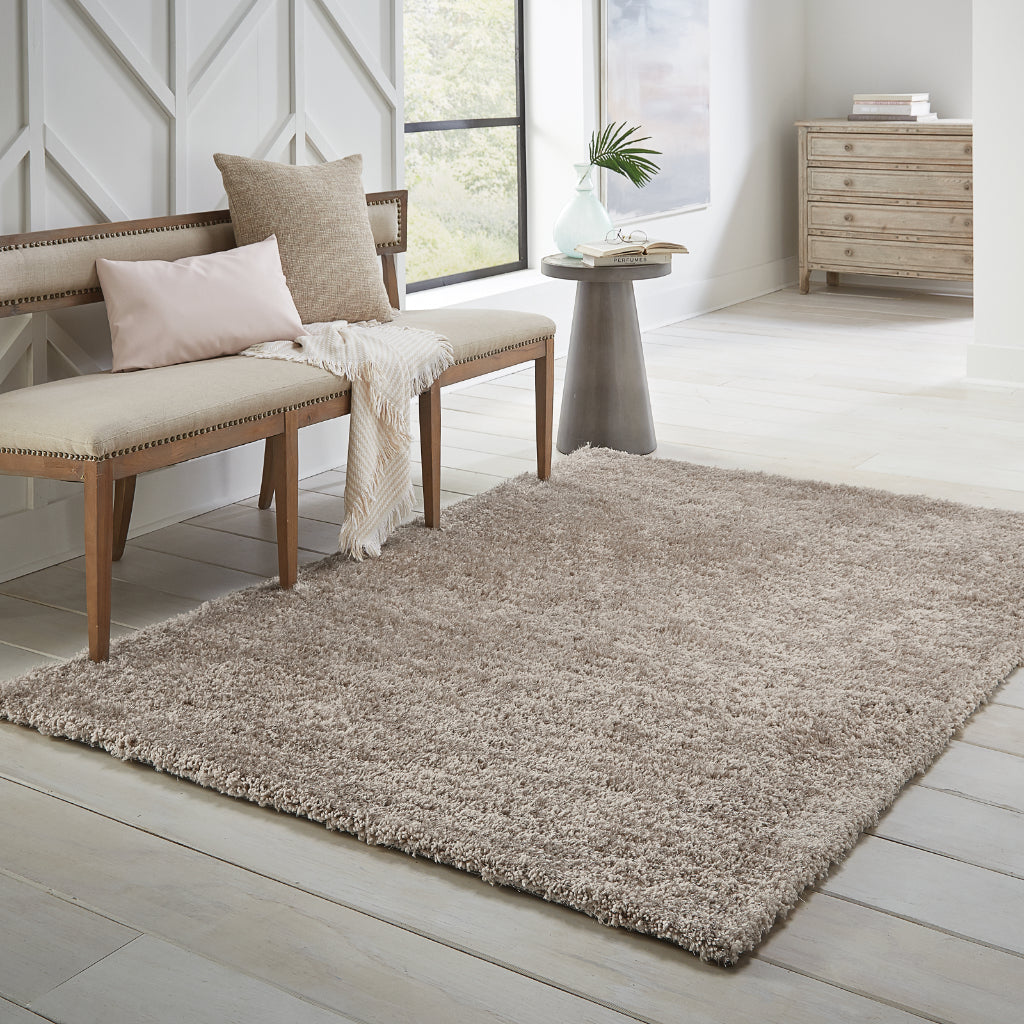 Oriental Weavers Cosmo 81109 Silver Rectangle Indoor Area Rug - Comfortable Stain Resistant Hand Tufted Shag Rug