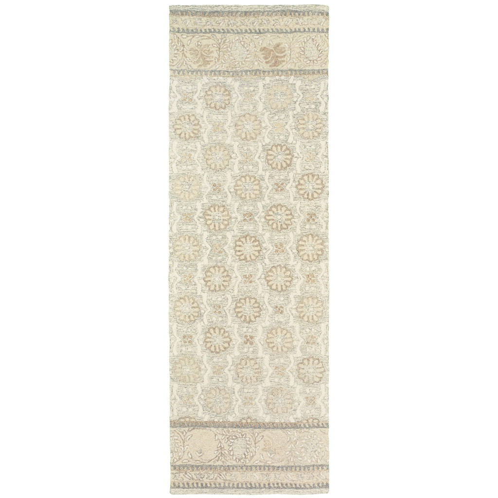 Oriental Weavers Craft 93002 Multicolor Rectangle Indoor Runner - Cozy Hand Tufted Floral Rug Made of 100% Wool