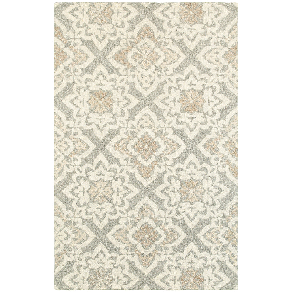 Oriental Weavers Craft 93004 Multicolor Rectangle Indoor Area Rug - Cozy Hand Tufted Geometric Rug Made of 100% Wool