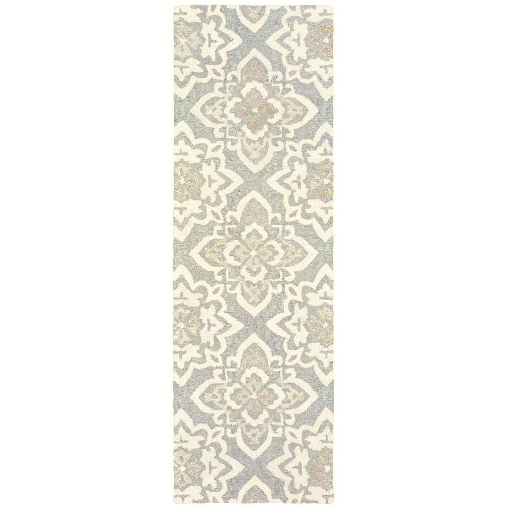 Oriental Weavers Craft 93004 Multicolor Rectangle Indoor Runner - Cozy Hand Tufted Geometric Rug Made of 100% Wool