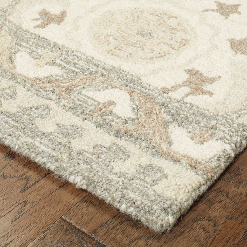 Oriental Weavers Craft 93005 Multicolor Rectangle Indoor Runner - Cozy Hand Tufted Floral Rug Made of 100% Wool-