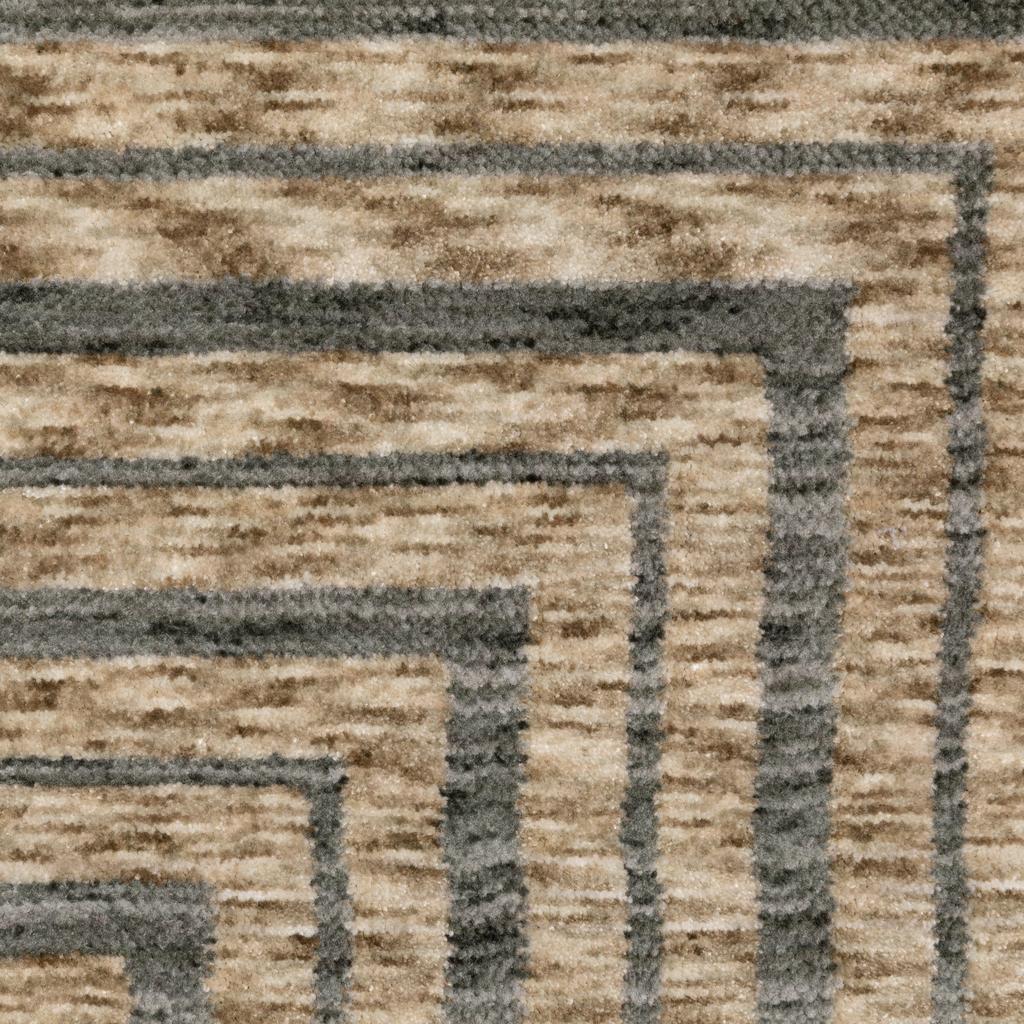 Oriental Weavers Echo ECH01 Beige Rectangle Indoor Runner Stripe Pattern-