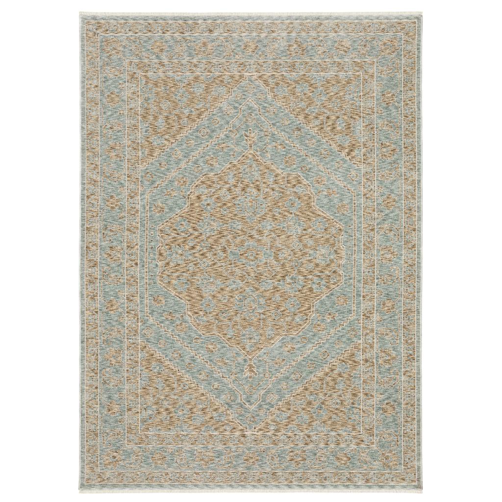 Oriental Weavers Echo ECH03 Brown Rectangle Indoor Area Rug Medallion Pattern-