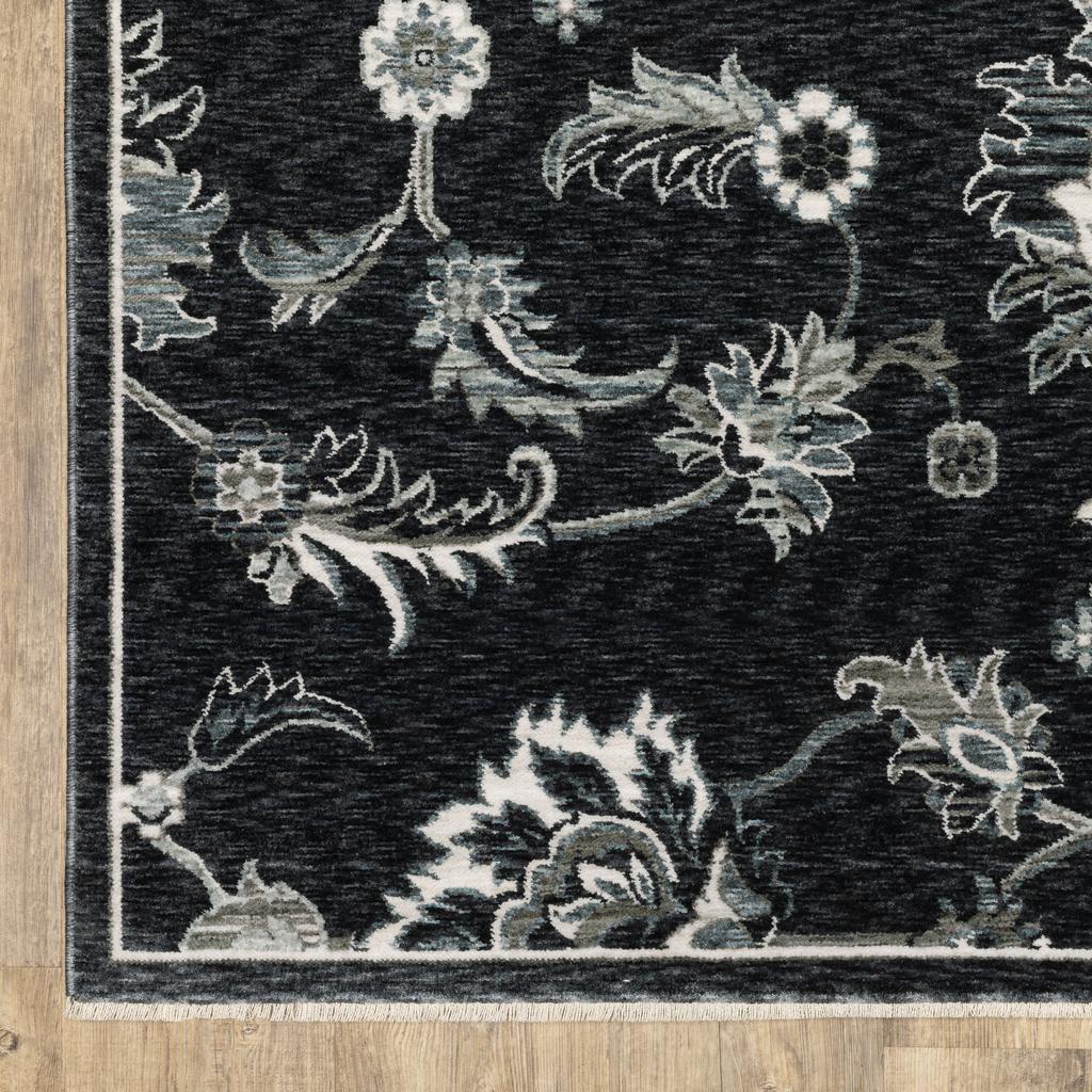 Oriental Weavers Echo ECH05 Blue Rectangle Indoor Area Rug Floral Pattern-