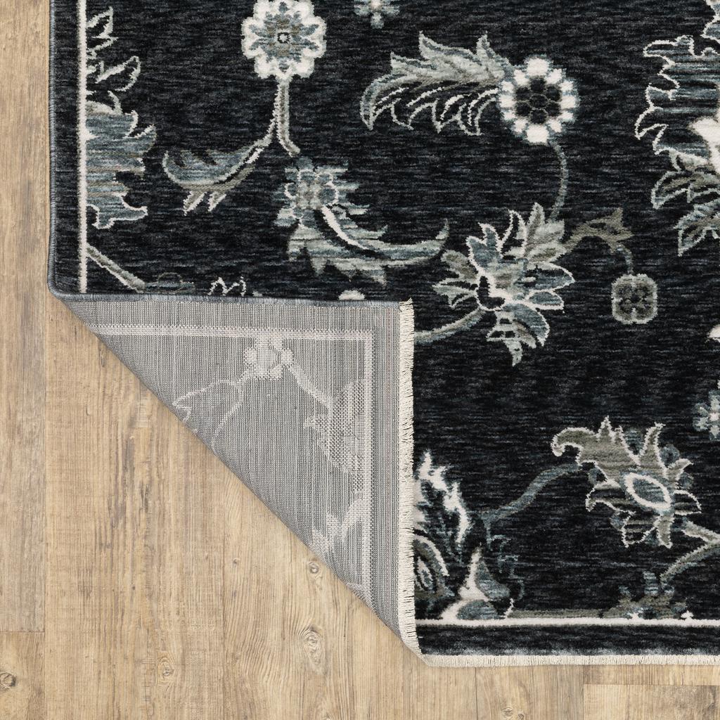 Oriental Weavers Echo ECH05 Blue Rectangle Indoor Runner Floral Pattern-