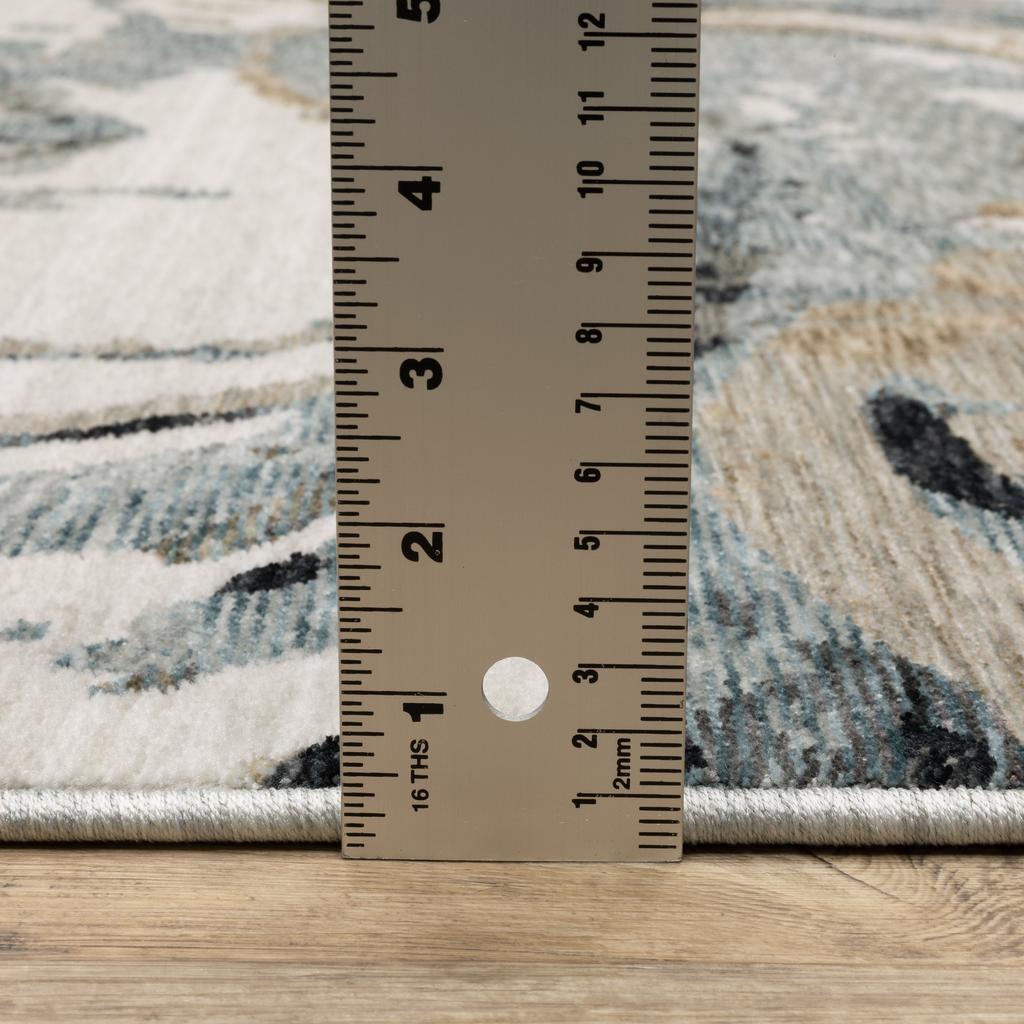 Oriental Weavers Echo ECH07 Blue Rectangle Indoor Area Rug Abstract Pattern-