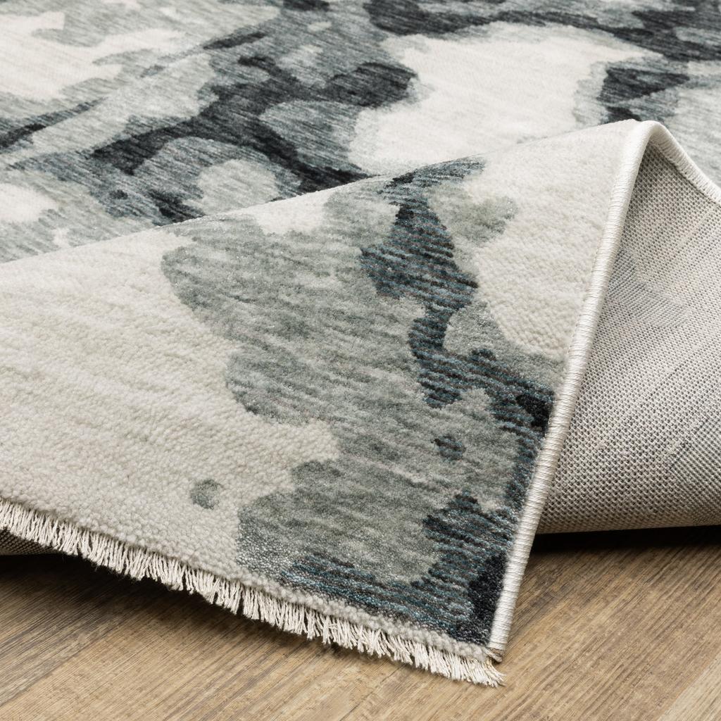 Oriental Weavers Echo ECH08 Blue Rectangle Indoor Area Rug Abstract Pattern-