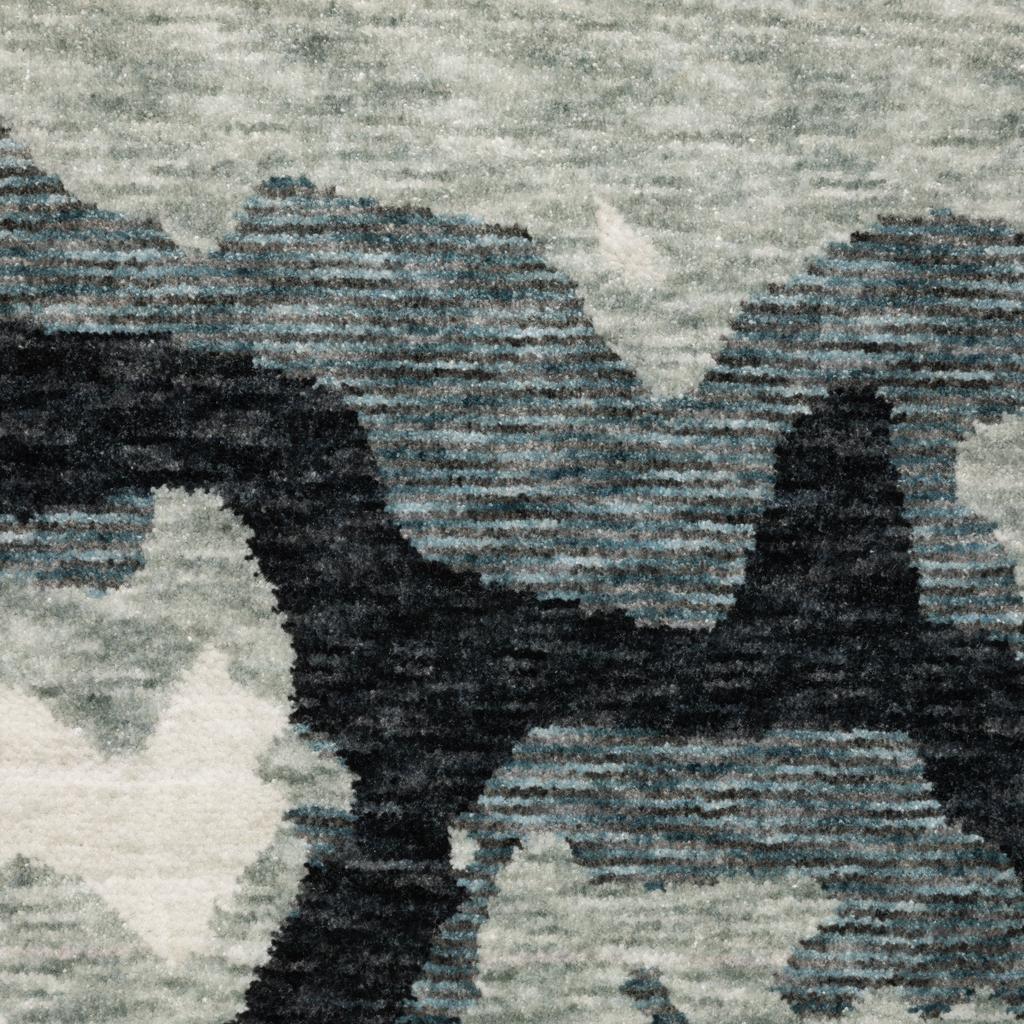 Oriental Weavers Echo ECH08 Blue Rectangle Indoor Runner Abstract Pattern-