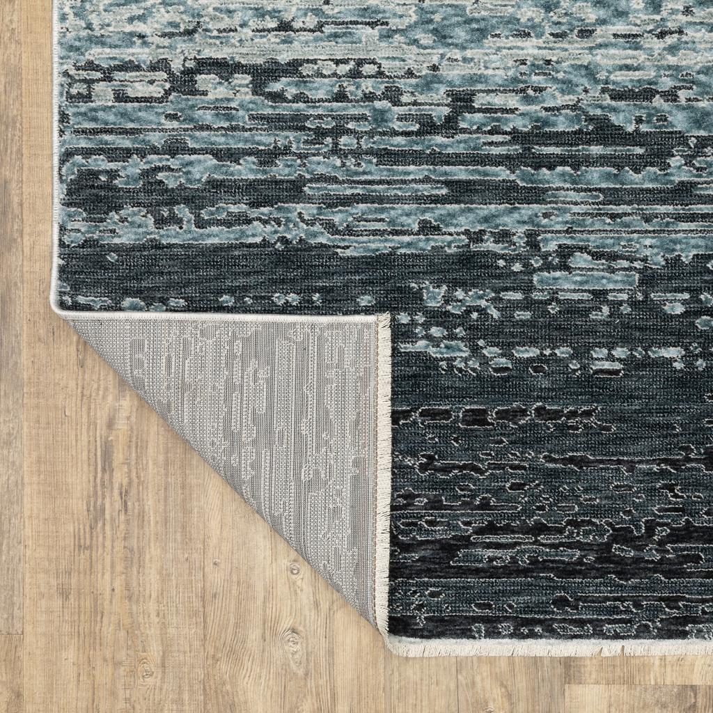 Oriental Weavers Echo ECH09 Blue Rectangle Indoor Runner Ombre Pattern-