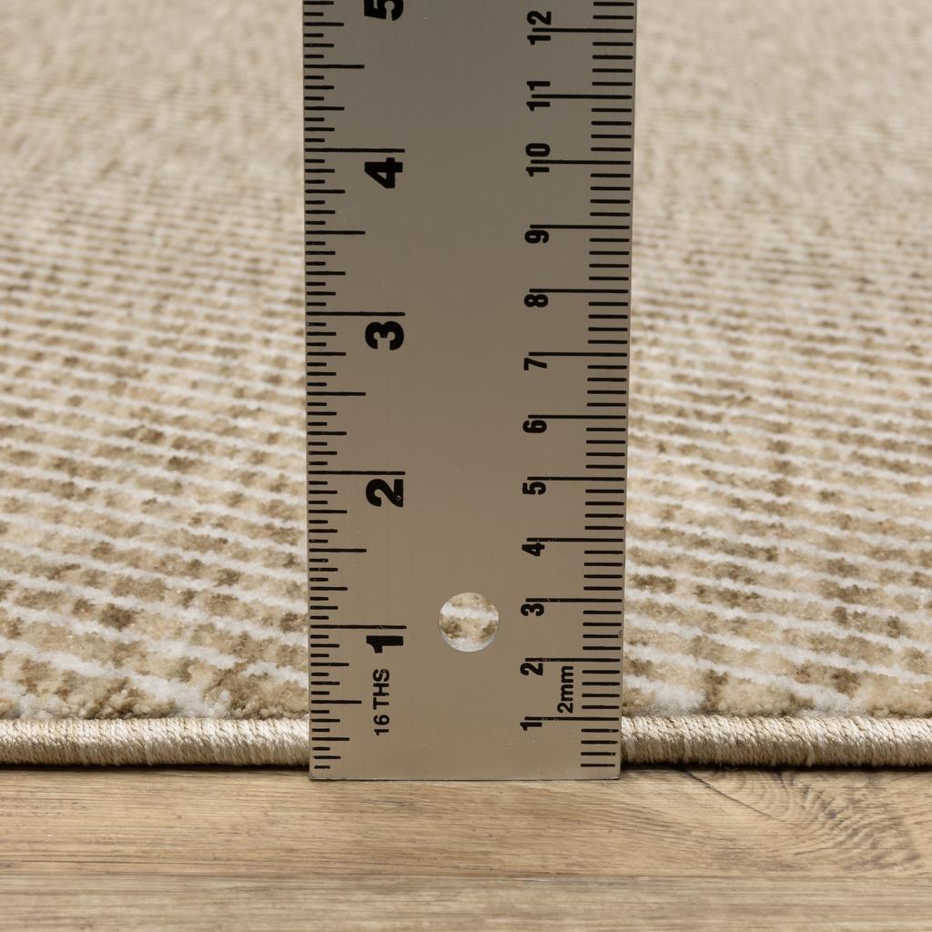 Oriental Weavers Echo ECH10 Beige Rectangle Indoor Runner Stripe Pattern-