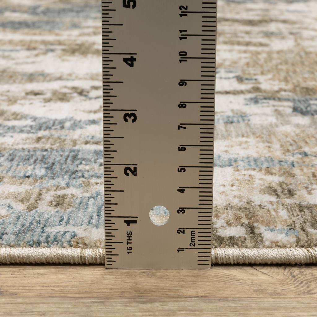 Oriental Weavers Echo ECH11 Beige Rectangle Indoor Area Rug Abstract Pattern-