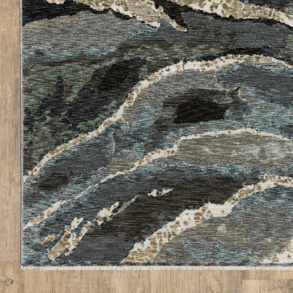 Oriental Weavers Echo ECH12 Blue Rectangle Indoor Area Rug Abstract Pattern-