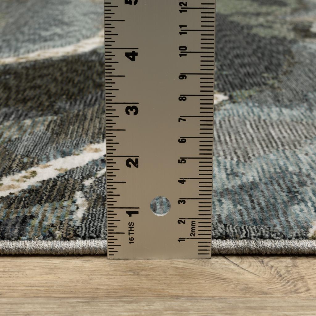 Oriental Weavers Echo ECH12 Blue Rectangle Indoor Area Rug Abstract Pattern-