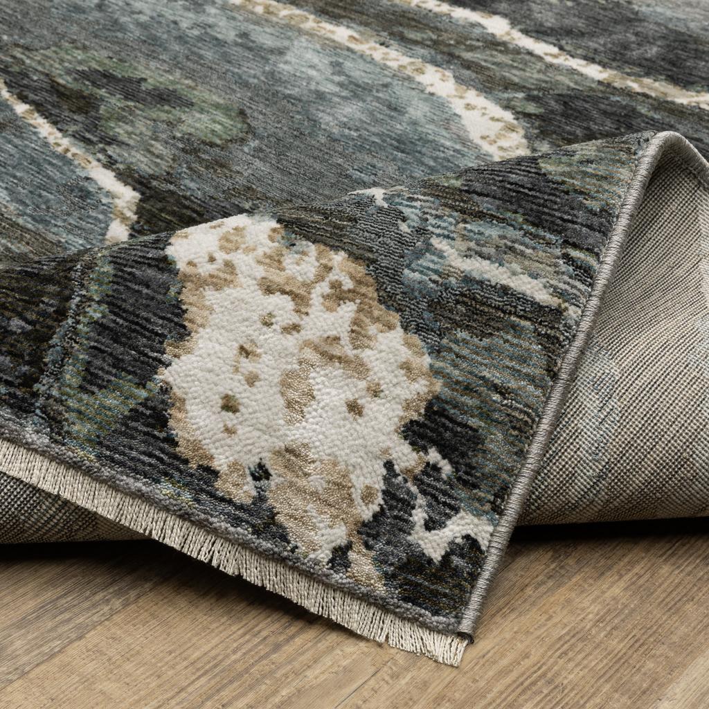 Oriental Weavers Echo ECH12 Blue Rectangle Indoor Area Rug Abstract Pattern-