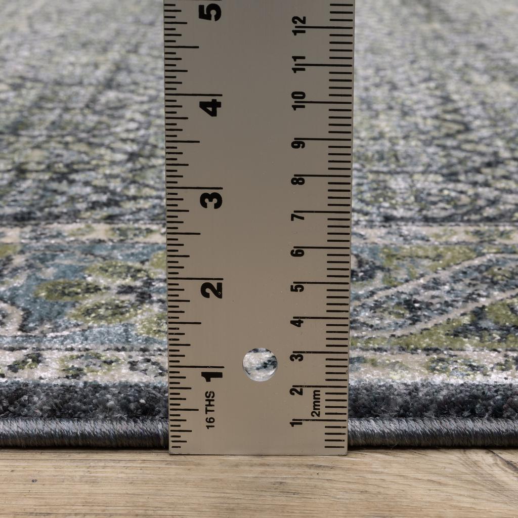 Oriental Weavers Eliana ELI01 Blue Rectangle Indoor Runner Oriental Pattern-