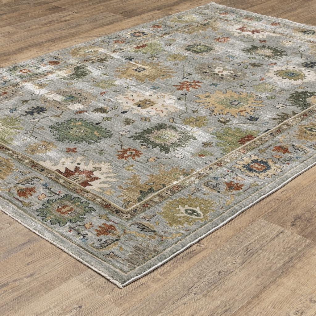 Oriental Weavers Eliana ELI03 Blue Rectangle Indoor Area Rug Floral Pattern-