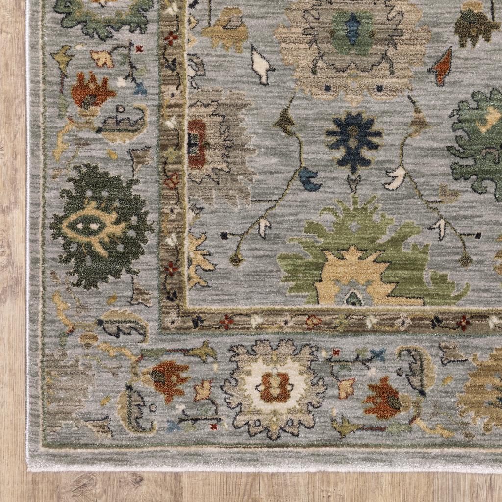 Oriental Weavers Eliana ELI03 Blue Rectangle Indoor Area Rug Floral Pattern-