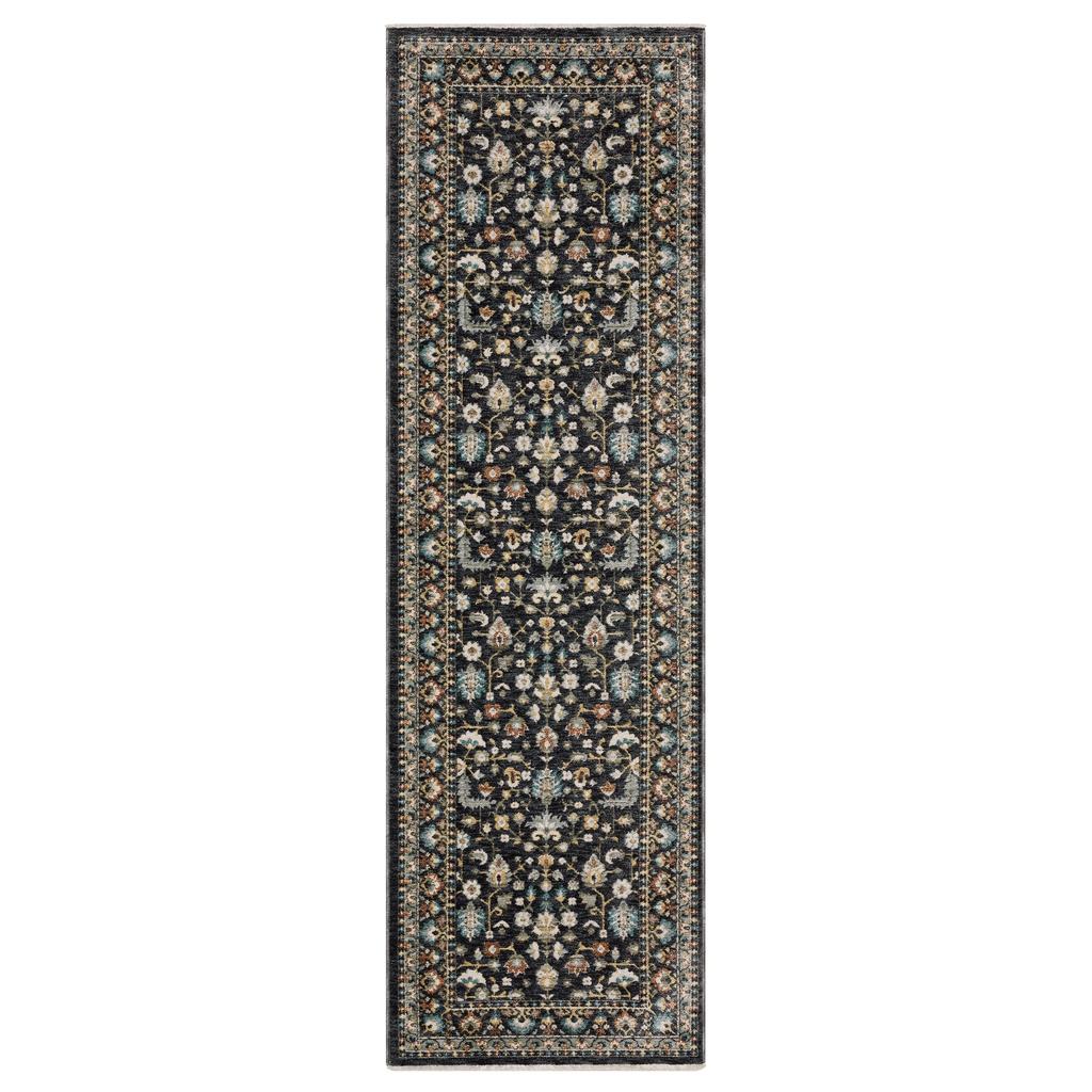 Oriental Weavers Eliana ELI04 Blue Rectangle Indoor Runner Oriental Pattern-