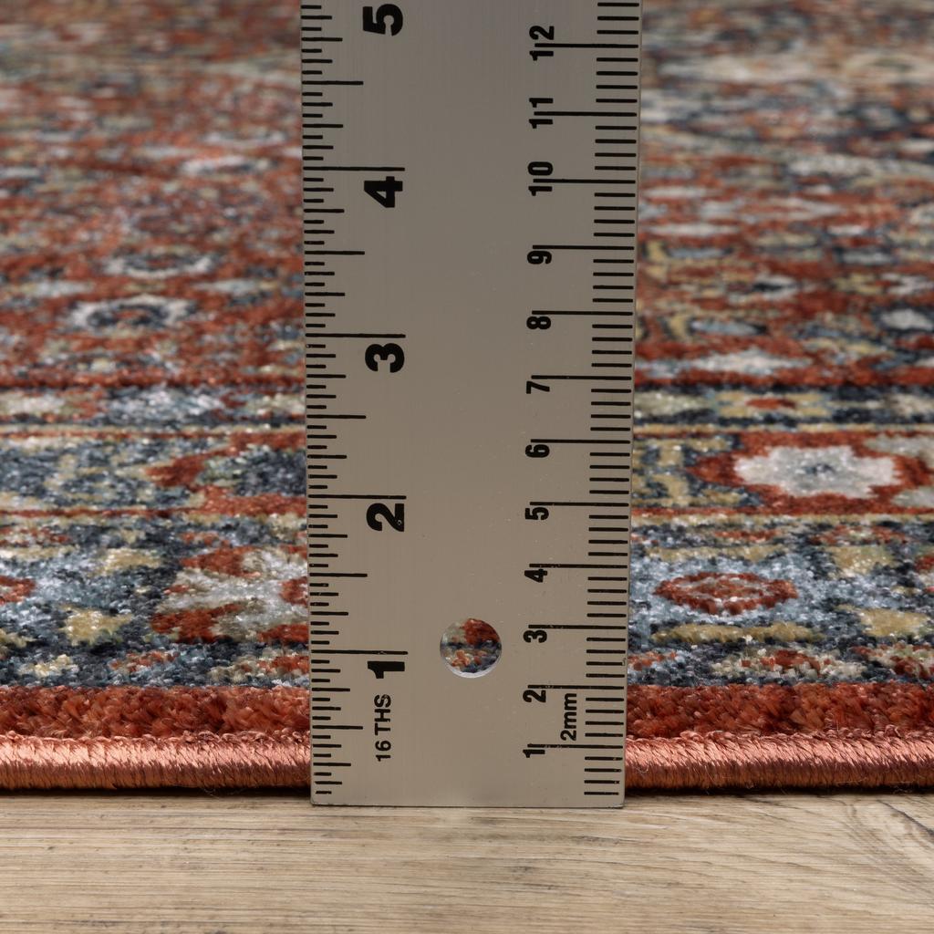 Oriental Weavers Eliana ELI06 Red Rectangle Indoor Runner Oriental Pattern-