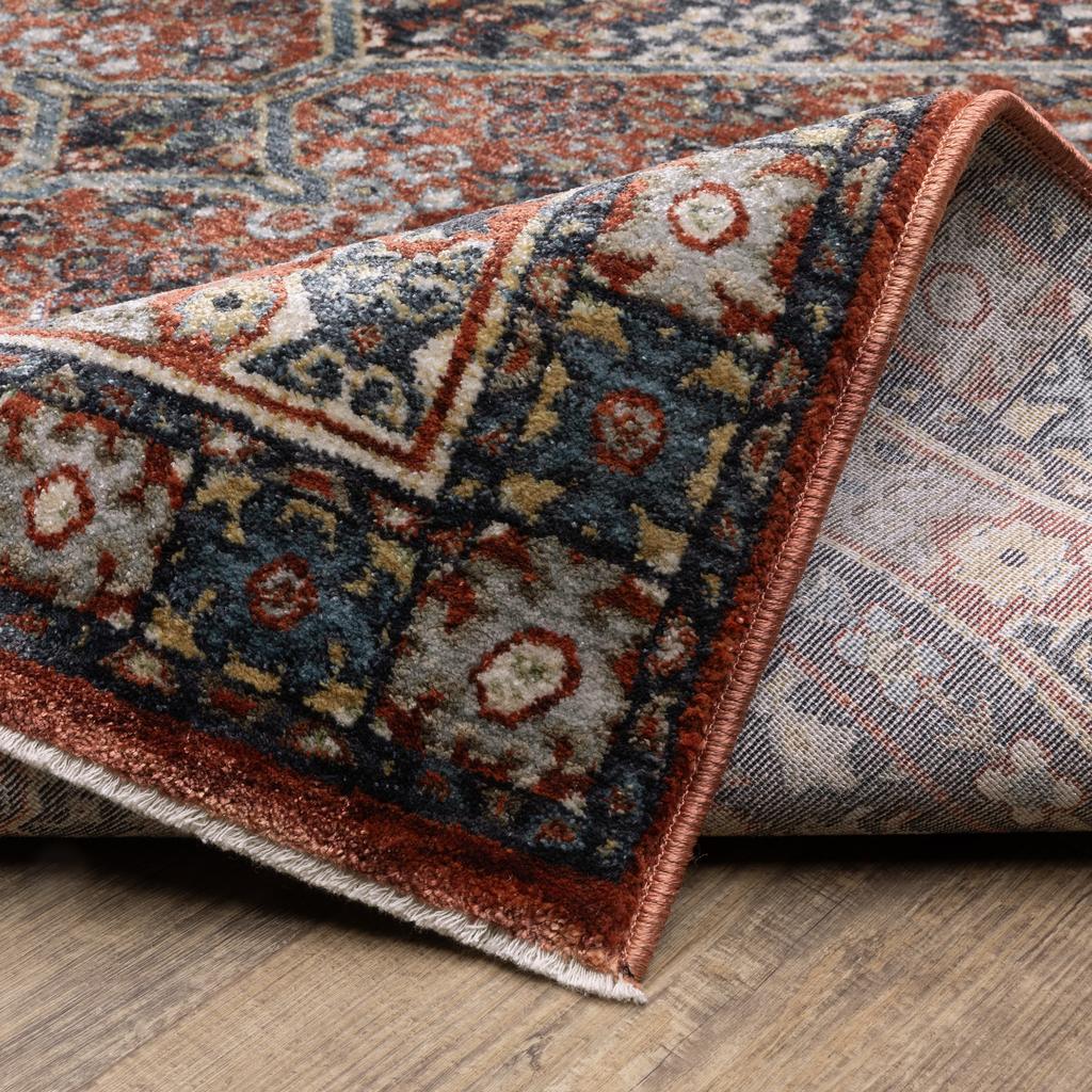 Oriental Weavers Eliana ELI06 Red Rectangle Indoor Runner Oriental Pattern-