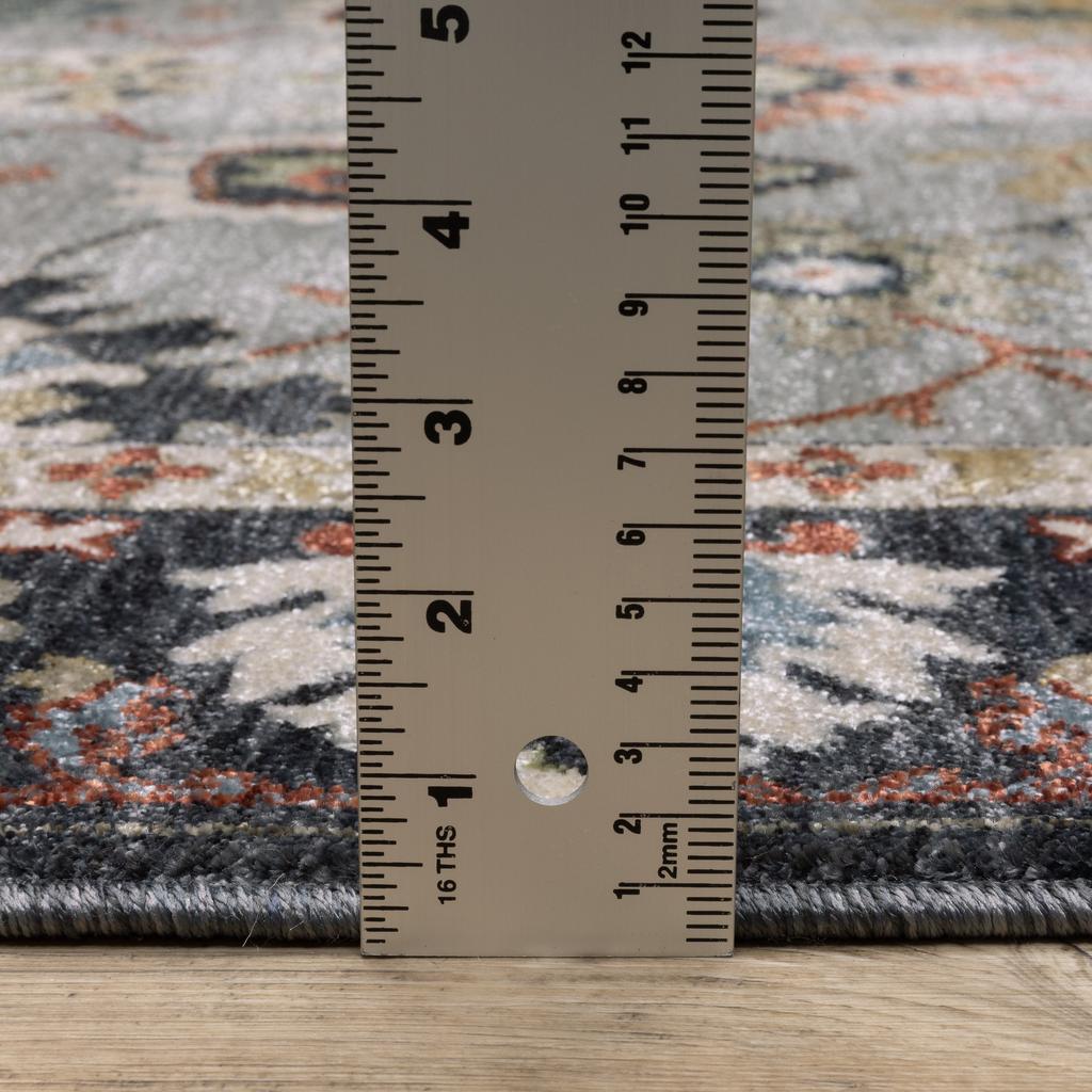 Oriental Weavers Eliana ELI08 Blue Rectangle Indoor Area Rug Oriental Pattern-