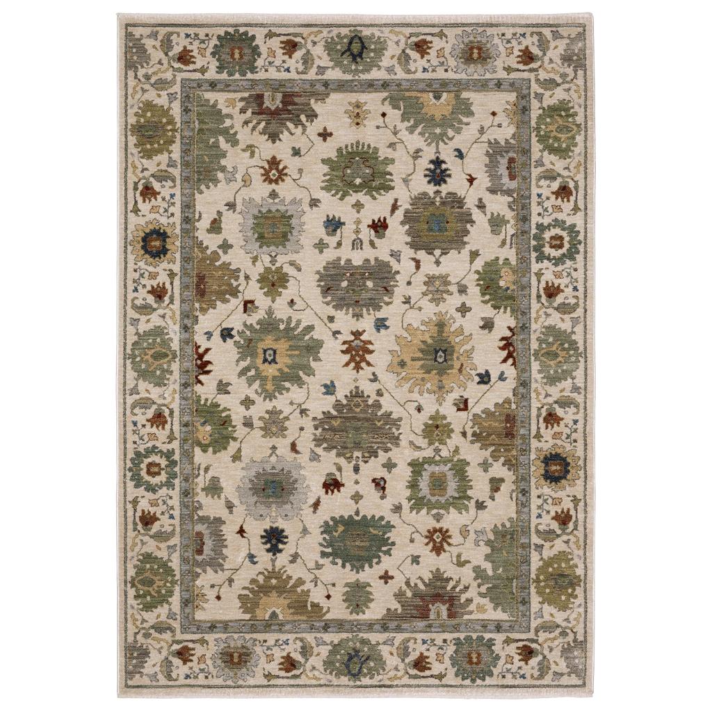 Oriental Weavers Eliana ELI10 Ivory Rectangle Indoor Area Rug Floral Pattern-
