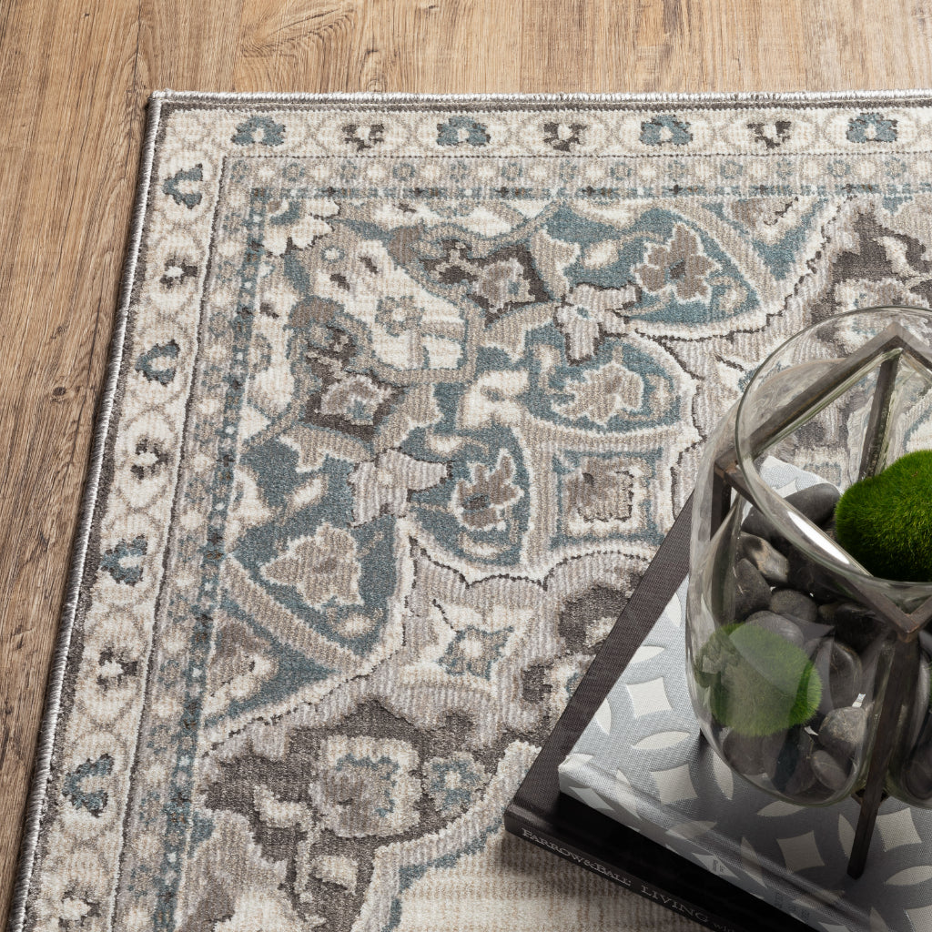 Oriental Weavers Ellington ELL01 Multicolor Rectangle Indoor Area Rug - Opulent Stain Resistant Traditional Rug with Medallion Design-