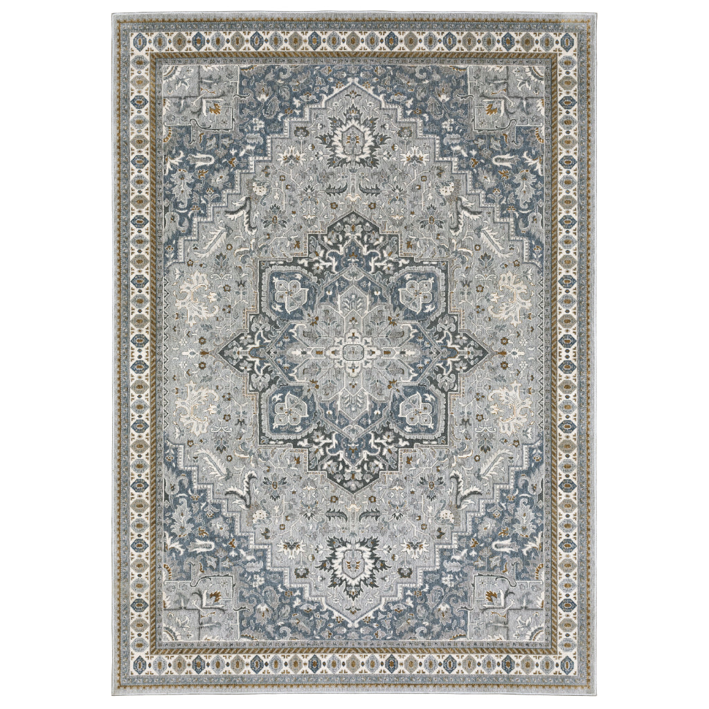 Oriental Weavers Ellington ELL02 Multicolor Rectangle Indoor Area Rug - Opulent Stain Resistant Traditional Rug with Medallion Design-