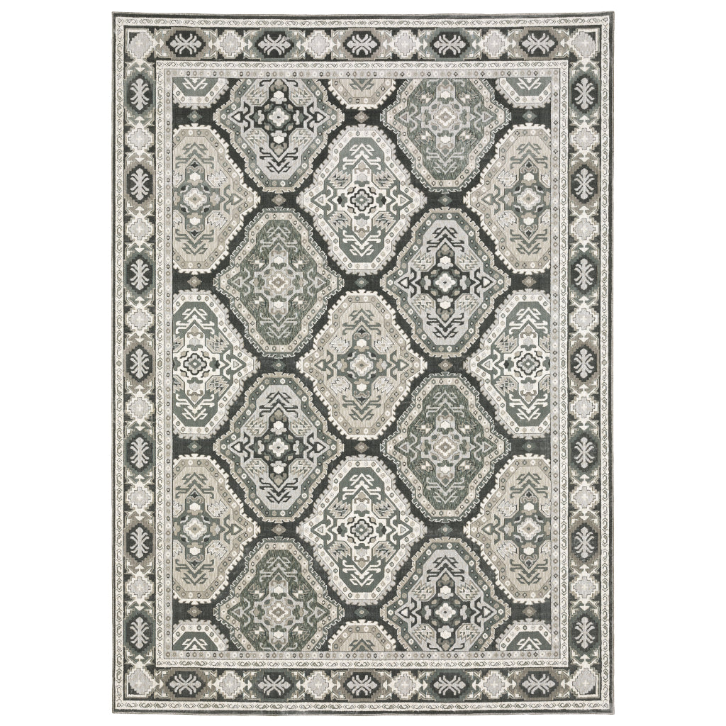 Oriental Weavers Ellington ELL04 Multicolor Rectangle Indoor Area Rug - Opulent Stain Resistant Traditional Rug with Medallion Design-