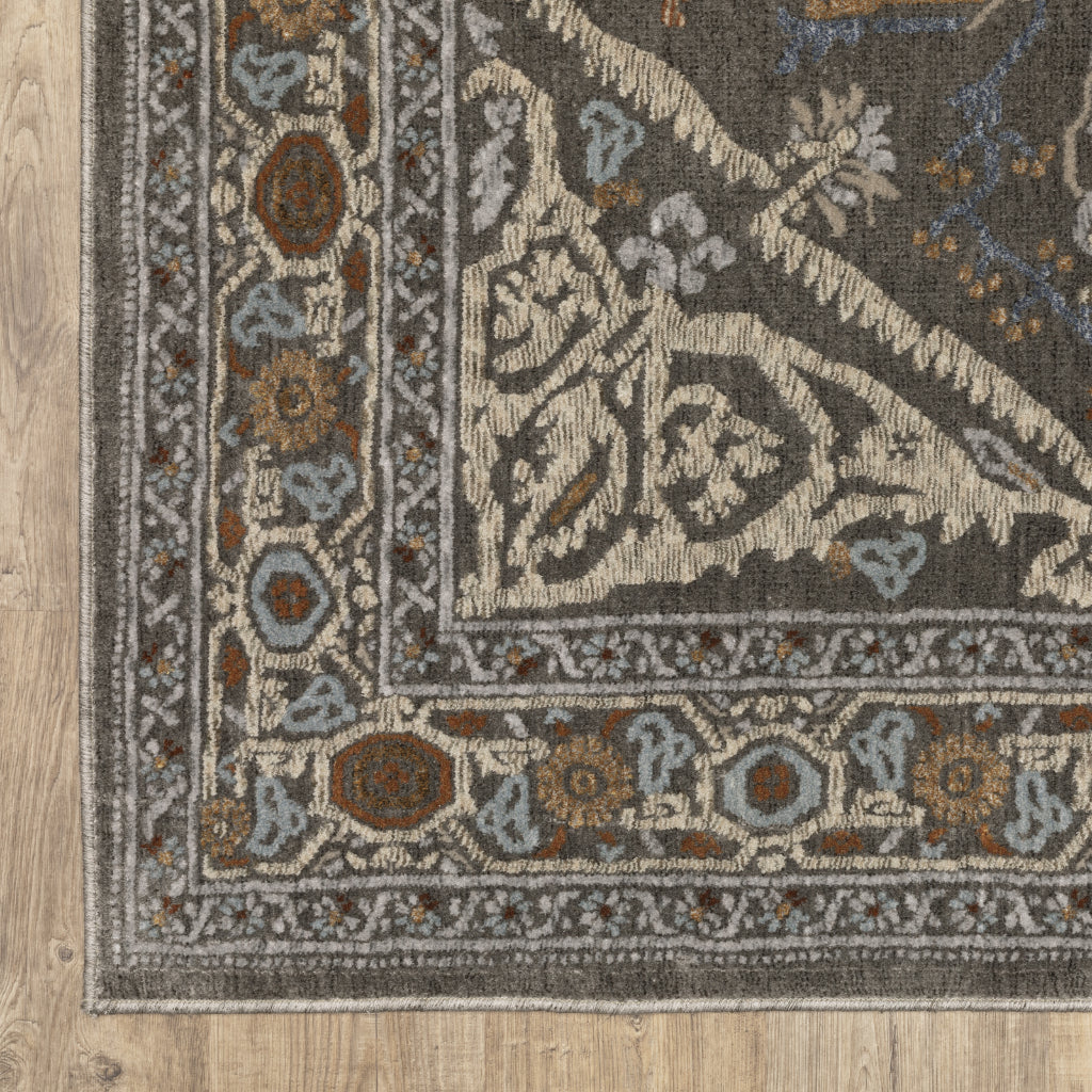 Oriental Weavers Ellington ELL05 Multicolor Rectangle Indoor Area Rug - Opulent Stain Resistant Traditional Rug with Medallion Design