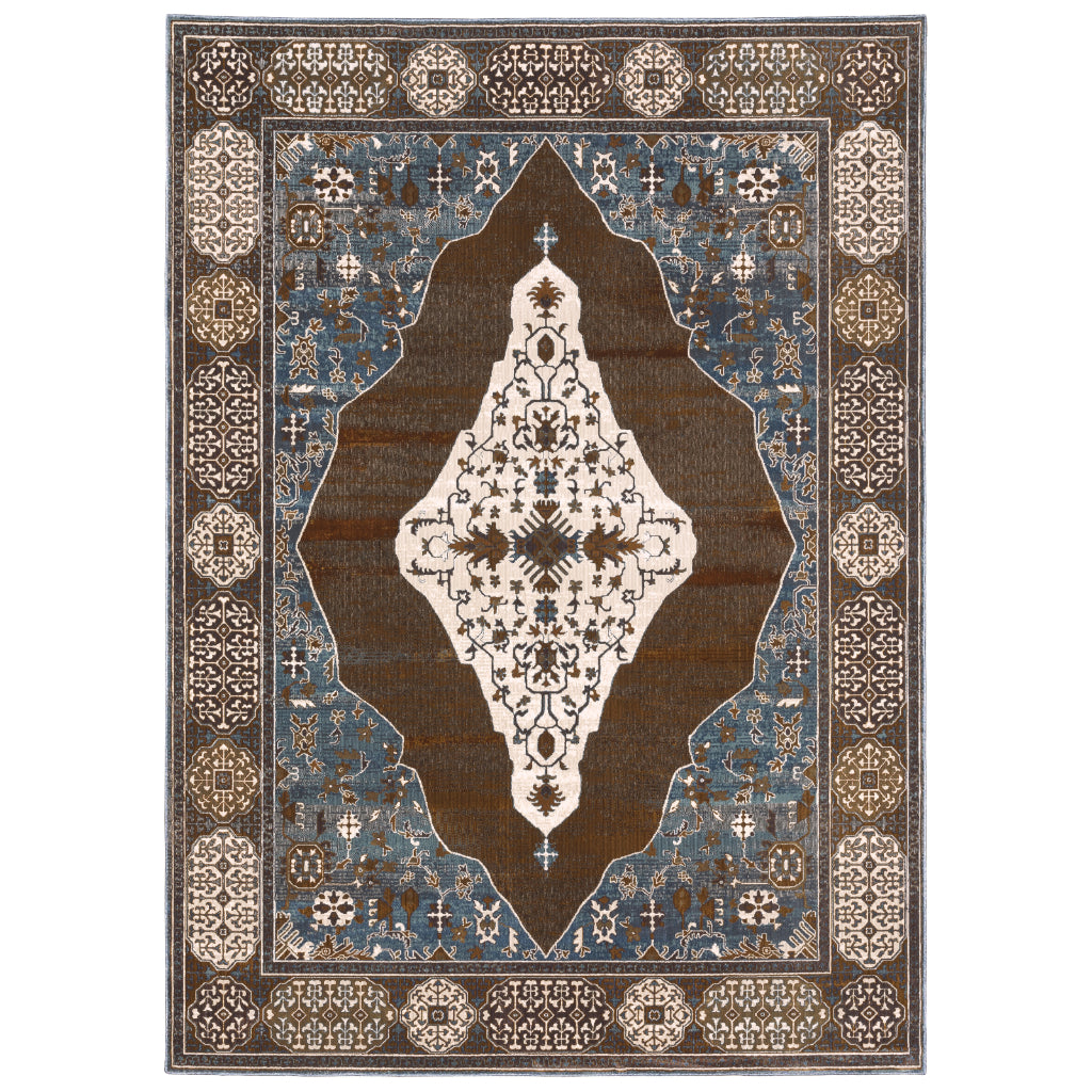 Oriental Weavers Ellington ELL06 Multicolor Rectangle Indoor Area Rug - Opulent Stain Resistant Traditional Rug with Medallion Design