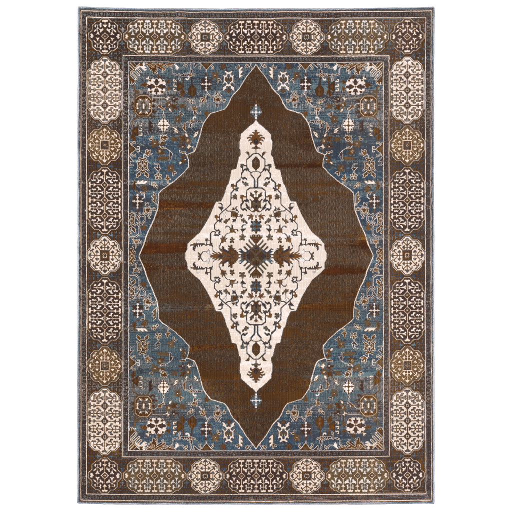Oriental Weavers Ellington ELL06 Multicolor Rectangle Indoor Area Rug - Opulent Stain Resistant Traditional Rug with Medallion Design-