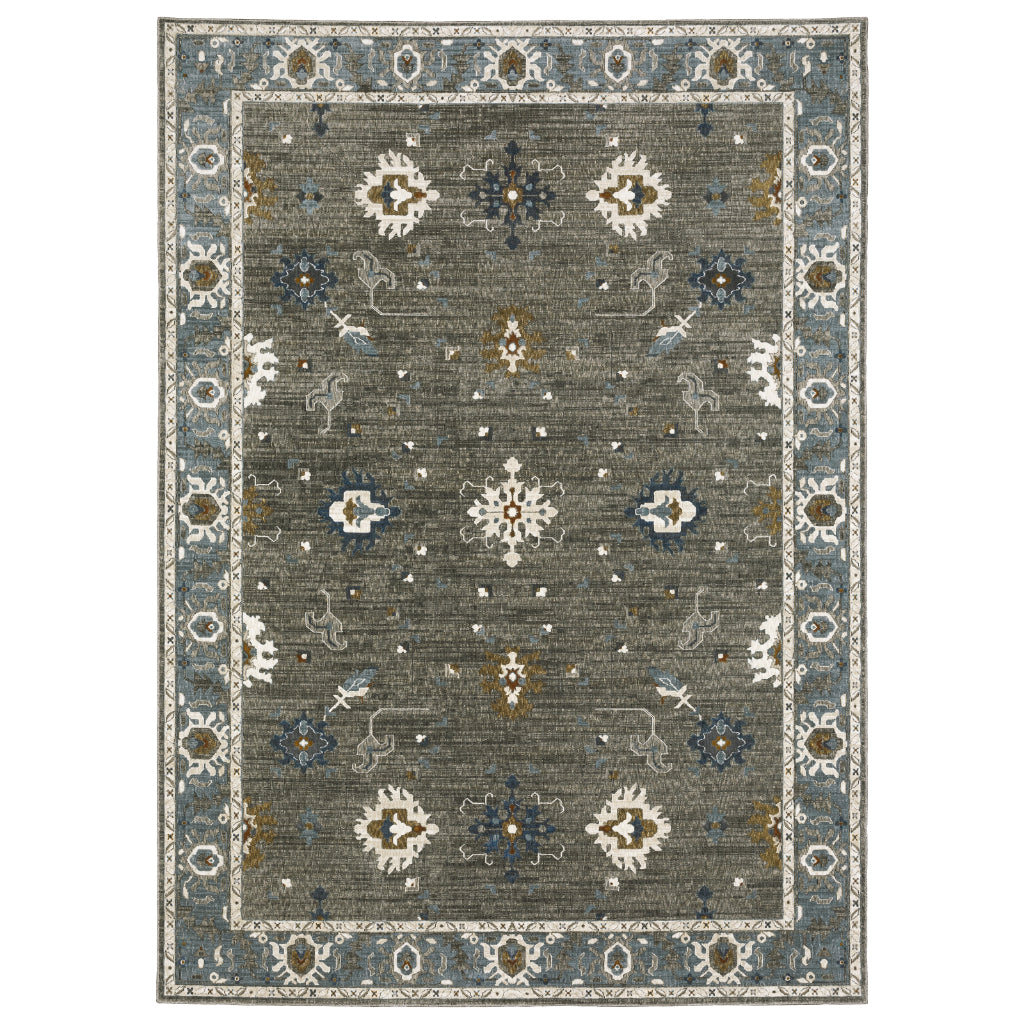 Oriental Weavers Ellington ELL09 Multicolor Rectangle Indoor Area Rug - Opulent Stain Resistant Floral Rug-