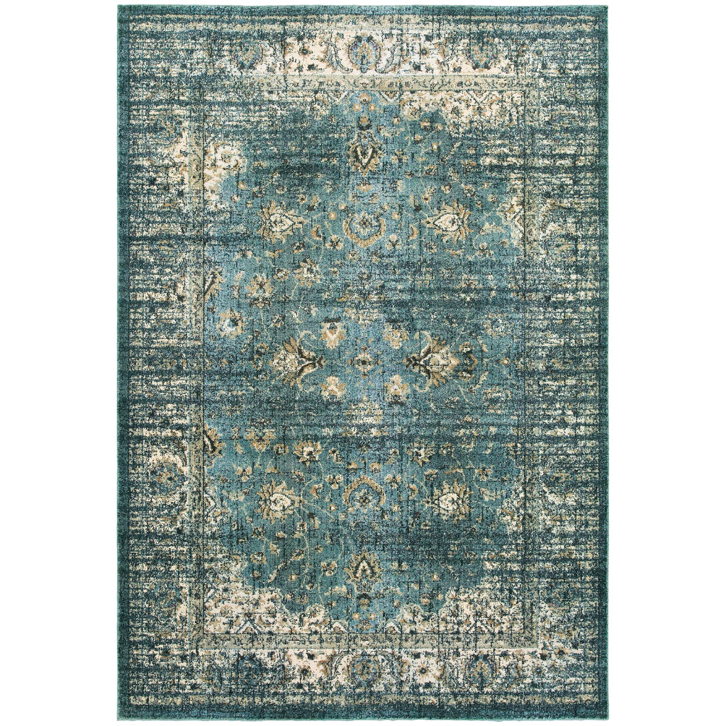 Oriental Weavers Empire 114L4 Multicolor Rectangle Indoor Area Rug - Stain Resistant Traditional Rug with Distressed Medallion Design