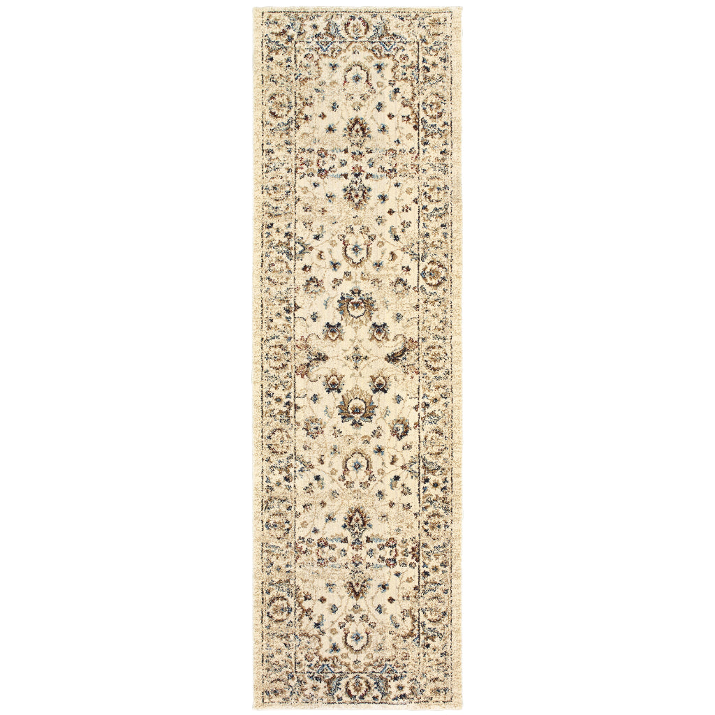 Oriental Weavers Empire 114W4 Multicolor Rectangle Indoor Runner - Stain Resistant Floral Rug