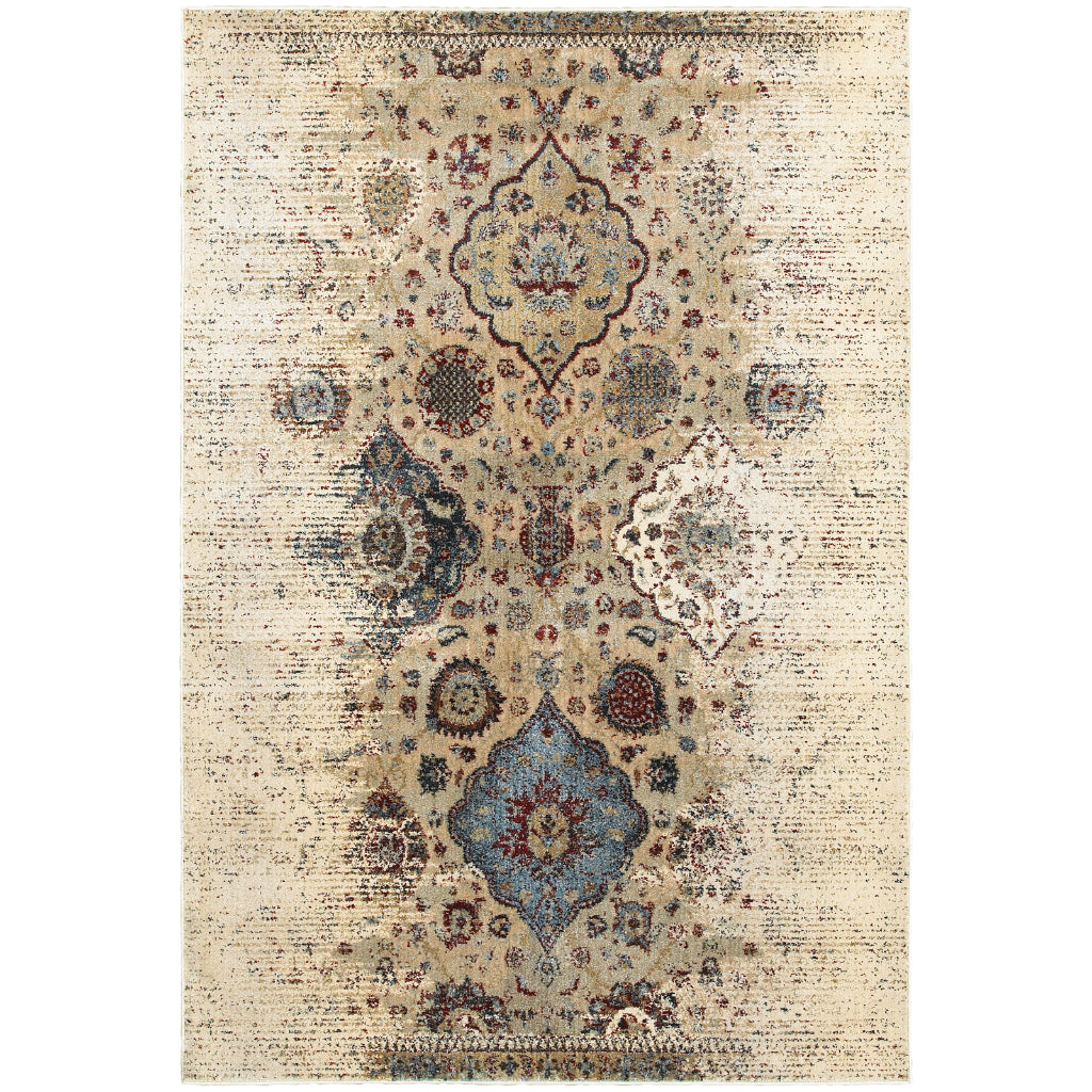 Oriental Weavers Empire 028W4 Multicolor Rectangle Indoor Area Rug - Stain Resistant Floral Rug