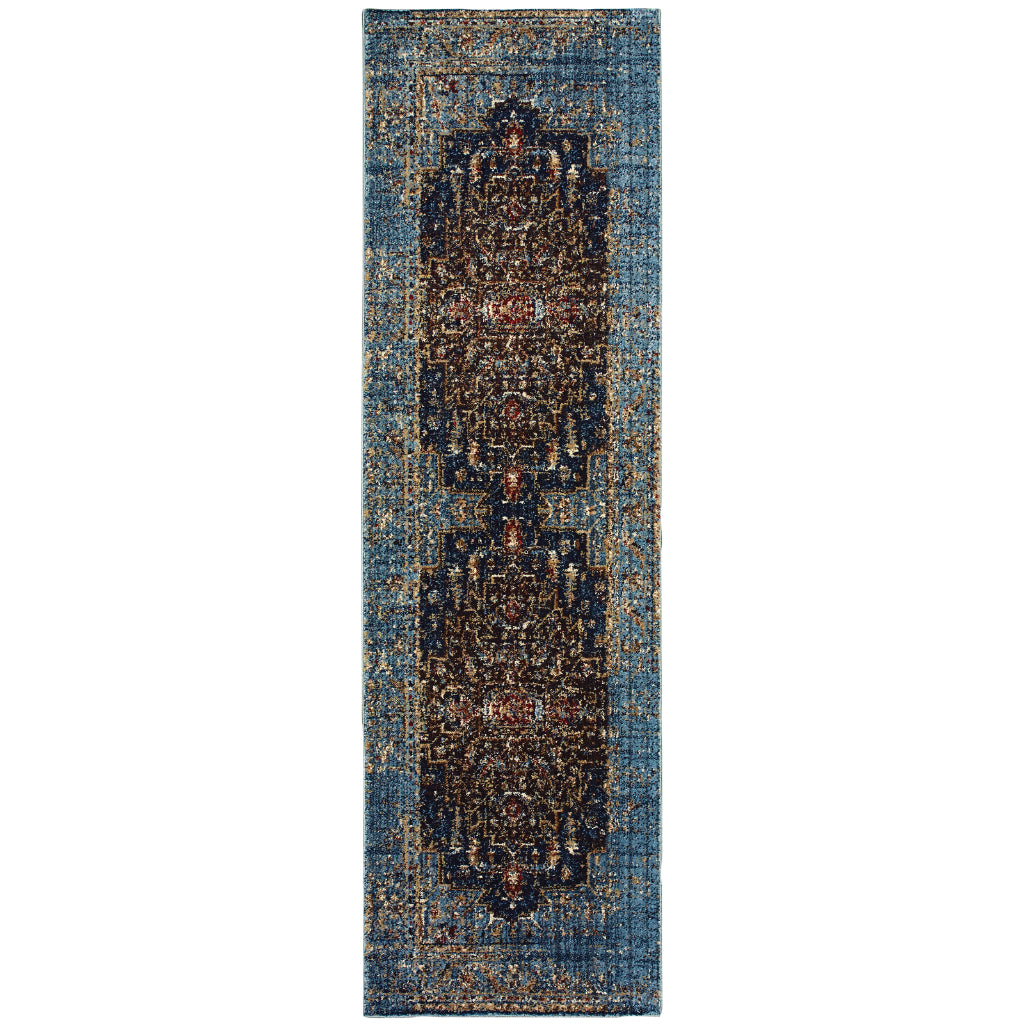 Oriental Weavers Empire 4440L Multicolor Rectangle Indoor Runner - Stain Resistant Traditional Rug with Medallion Design
